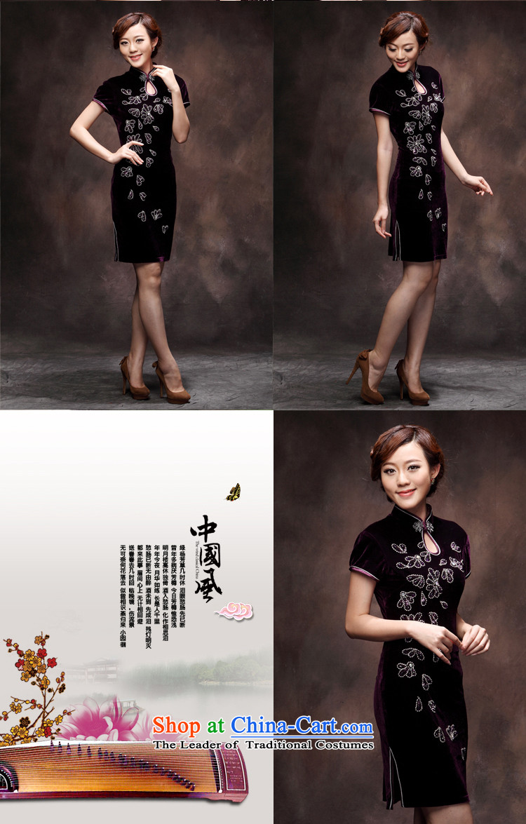  The new 2015 qipao velvet spring large wedding marriage Sau San stylish wedding mother Chinese qipao purple XXL payment for about a week shipment picture, prices, brand platters! The elections are supplied in the national character of distribution, so action, buy now enjoy more preferential! As soon as possible.