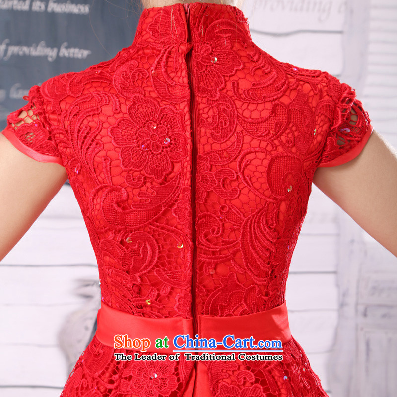 2015 new bride dress marriage Chinese bows service stylish improved engraving qipao back door onto the autumn and winter load 117 RED M DREAM edge days seung , , , shopping on the Internet