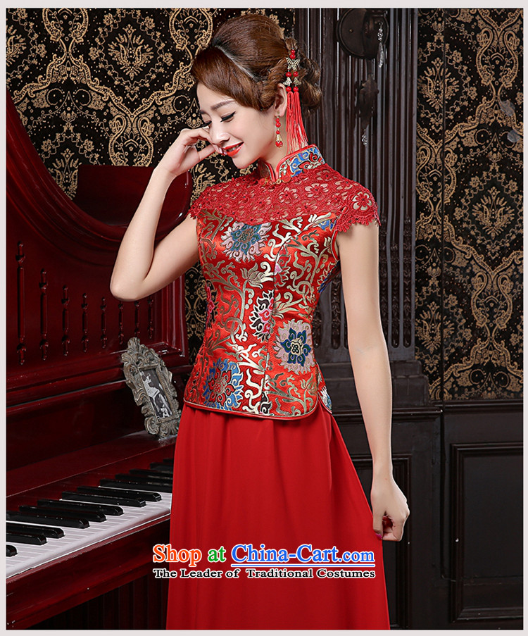 2015 new stylish red dress code long large graphics thin retro improved qipao marriages bows to female red S Suzhou shipment picture, prices, brand platters! The elections are supplied in the national character of distribution, so action, buy now enjoy more preferential! As soon as possible.