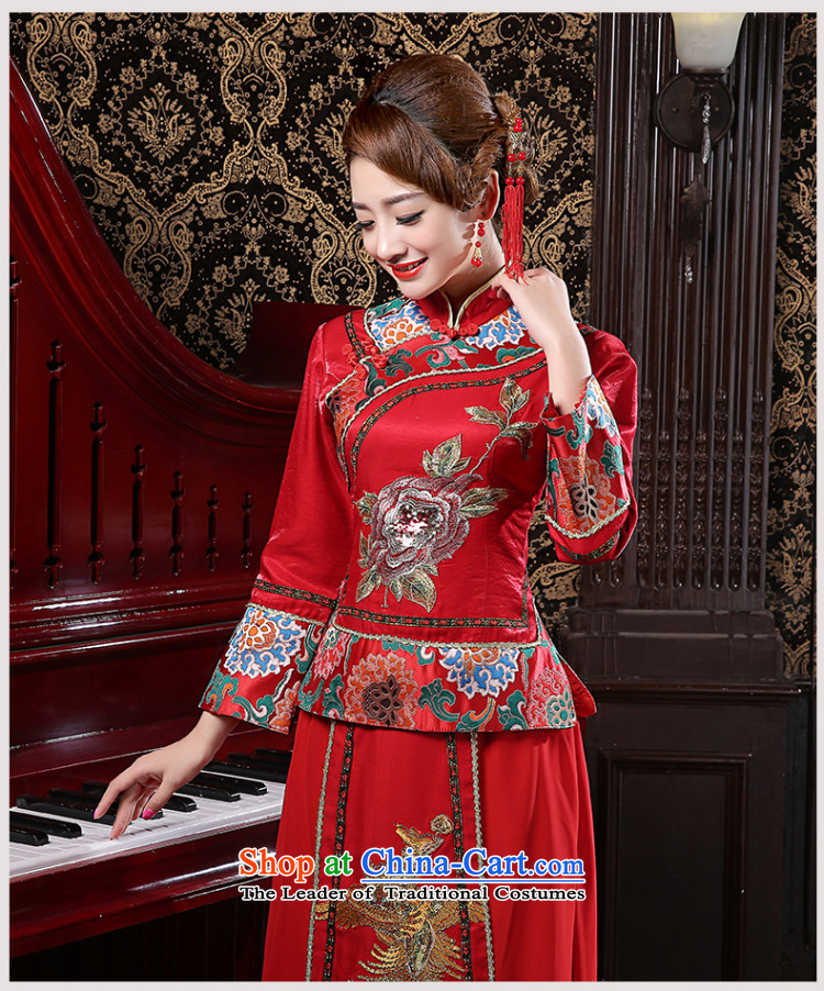 In spring and summer 2015 new red long marriages bows services retro graphics thin large improved long-sleeved qipao RED M pictures, prices, brand platters! The elections are supplied in the national character of distribution, so action, buy now enjoy more preferential! As soon as possible.