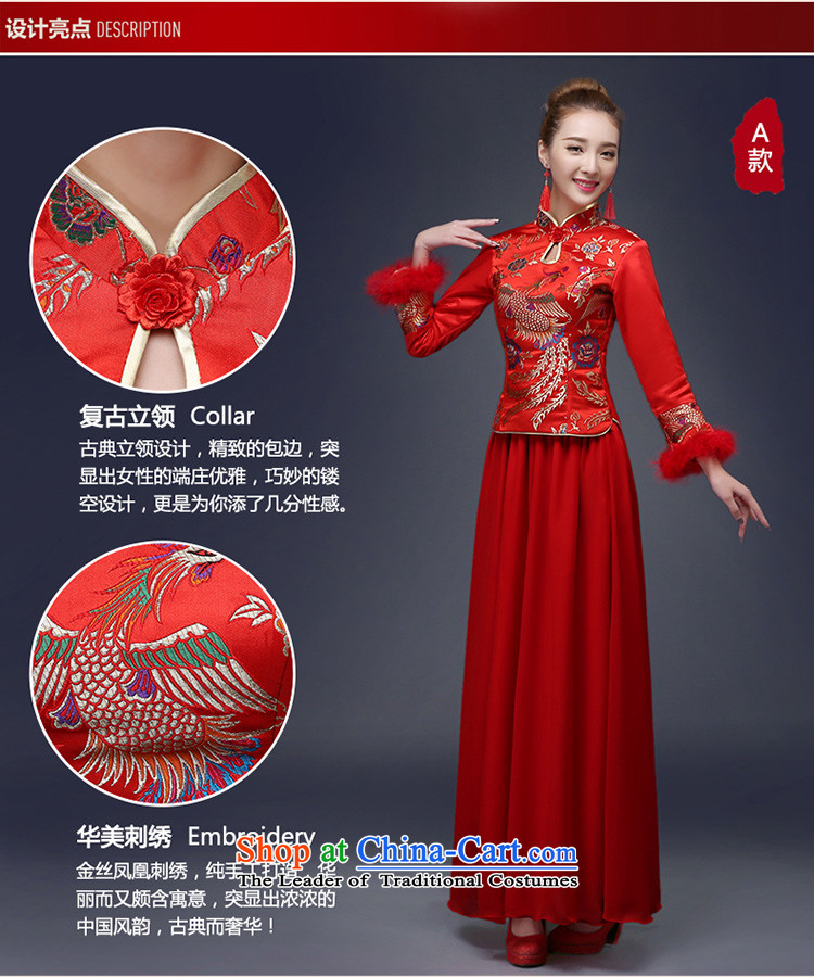 Embroidered brides is 2015 autumn and winter new red winter clothing cheongsam dress cotton long-sleeved clothing Chinese dragon use bows brides in 411 pack cuff not loading L Suzhou shipment picture, prices, brand platters! The elections are supplied in the national character of distribution, so action, buy now enjoy more preferential! As soon as possible.