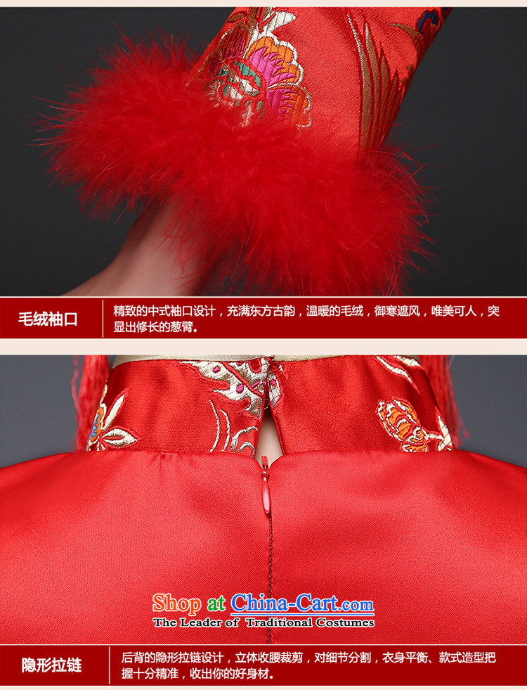 Embroidered brides is 2015 autumn and winter new red winter clothing cheongsam dress cotton long-sleeved clothing Chinese dragon use bows brides in 411 pack cuff not loading L Suzhou shipment picture, prices, brand platters! The elections are supplied in the national character of distribution, so action, buy now enjoy more preferential! As soon as possible.