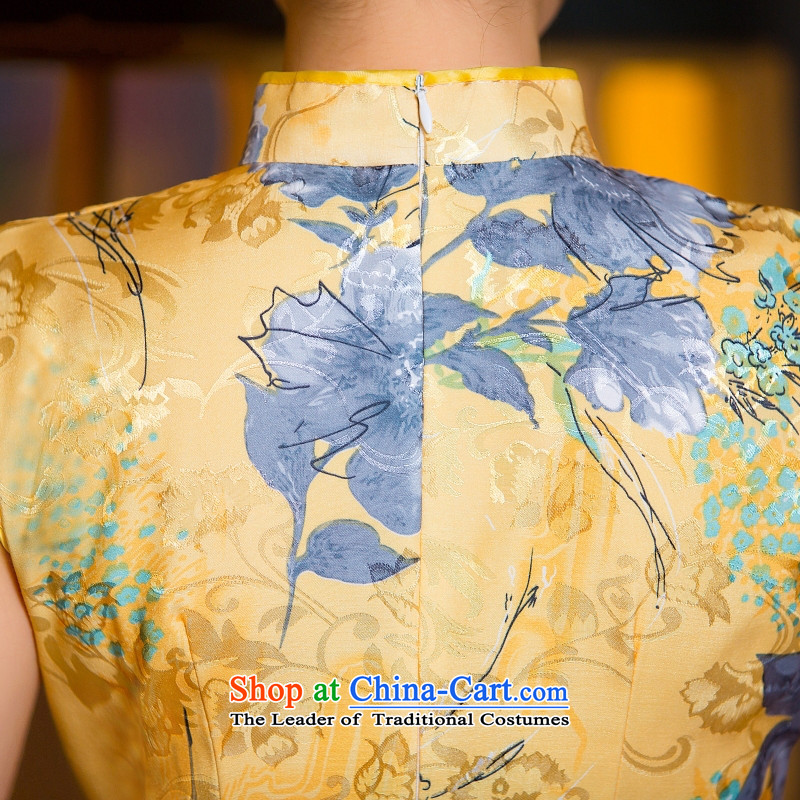 Yong-yeon and new 2015 summer short of adolescent girls in the summer improved graphics Ms. thin summer Sau San) Foutune of qipao skirt dresses female picture color M-Yung Yan Close shopping on the Internet has been pressed.