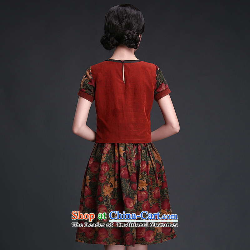 Chinese New Year 2015 Classic Serb President Tang dynasty daily incense cloud yarn cheongsam dress 2015 Summer improved Stylish retro- XL, China ethnic song chords HUAZUJINGDIAN Classic () , , , shopping on the Internet