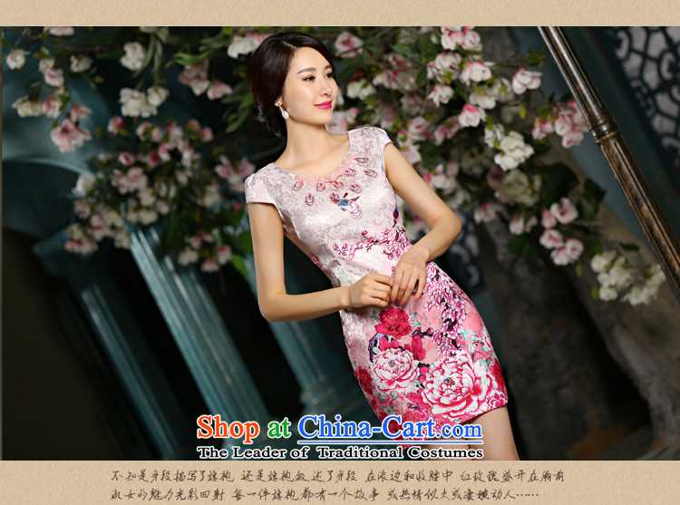 The new drive in the time of stamp qipao dresses summer stylish improved diamond stamp cheongsam dress pink XL Photo, prices, brand platters! The elections are supplied in the national character of distribution, so action, buy now enjoy more preferential! As soon as possible.