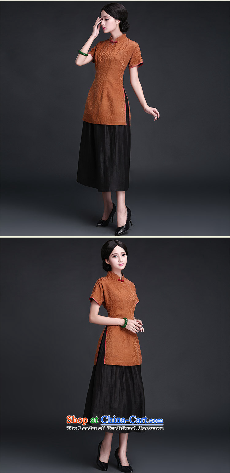 China Ethnic Chinese Tang dynasty Classic 2015 short-sleeved T-shirt qipao China wind-cloud yarn Women's Summer retro ethnic Han-red XXXL picture, prices, brand platters! The elections are supplied in the national character of distribution, so action, buy now enjoy more preferential! As soon as possible.