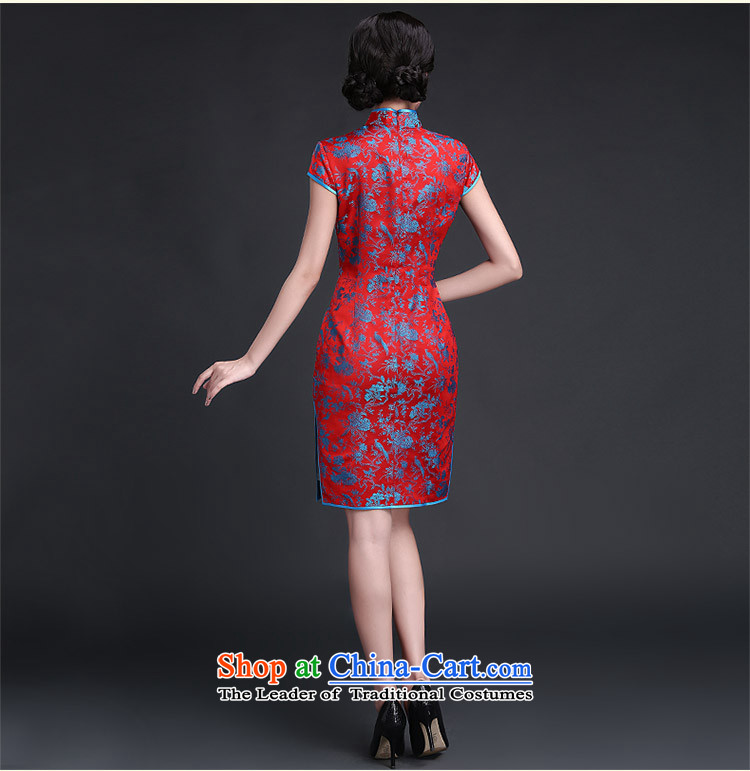 Chinese New Year 2015 classic ethnic Ms. daily cheongsam dress for summer 2015 new improved stylish ethnic blue qipao Kam S picture, prices, brand platters! The elections are supplied in the national character of distribution, so action, buy now enjoy more preferential! As soon as possible.