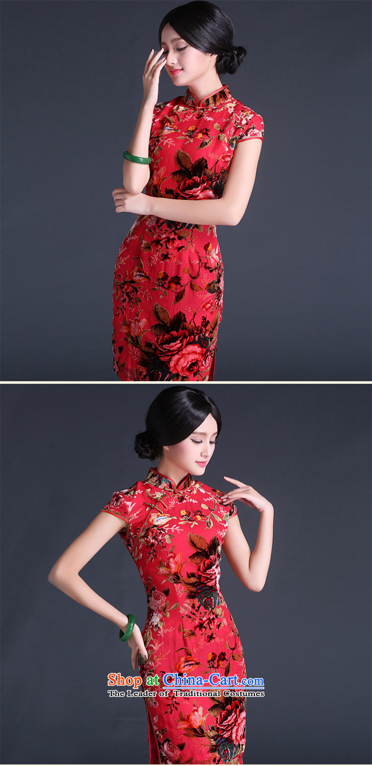 China Ethnic classic 2015 Summer silk burned lint-free daily Chinese cheongsam dress, Stylish retro shark improved L picture, prices, brand platters! The elections are supplied in the national character of distribution, so action, buy now enjoy more preferential! As soon as possible.