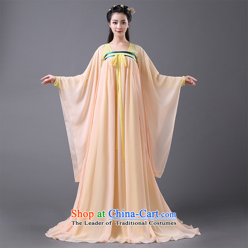 The same time Syrian Empress Wu Tang dynasty princess of ancient garment fairies skirt female guzheng will Han-han-women's clothing girls skirt fairies princess serving Orange photo building are suitable for time code 160-175cm, Syrian shopping on the Int