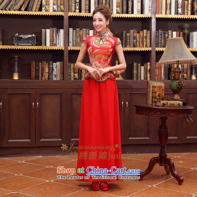Embroidered dragon robe brides is red retro bridal dresses dresses improved marriage bows services wedding short-sleeved bride load custom red made does not allow for pictures, prices, brand platters! The elections are supplied in the national character of distribution, so action, buy now enjoy more preferential! As soon as possible.
