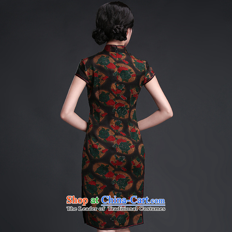 Chinese New Year 2015 classic ethnic Chinese daily, silk yarn qipao cloud of incense dresses summer stylish design , L, China improved ethnic Classic (HUAZUJINGDIAN) , , , shopping on the Internet