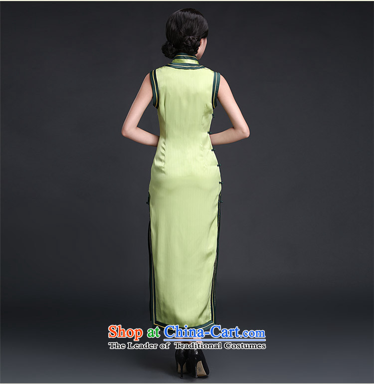 Chinese New Year 2015 classic ethnic summer silk herbs extract Ms. hand-painted improved qipao antique dresses long grass green XL Photo, prices, brand platters! The elections are supplied in the national character of distribution, so action, buy now enjoy more preferential! As soon as possible.