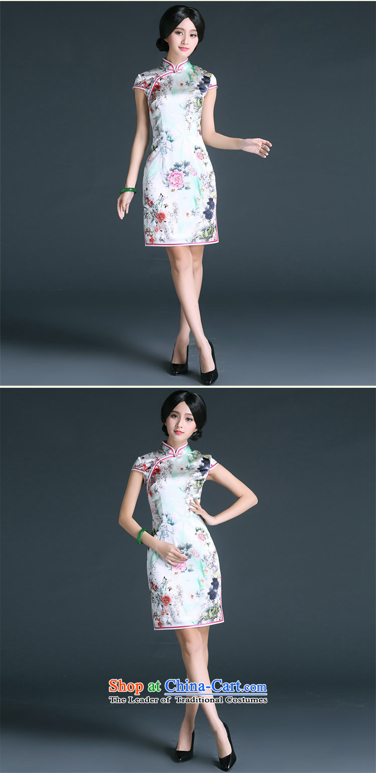 China Ethnic classic 2015 Summer herbs extract silk cheongsam dress Stylish retro improved daily short of Sau San abounds president S picture, prices, brand platters! The elections are supplied in the national character of distribution, so action, buy now enjoy more preferential! As soon as possible.