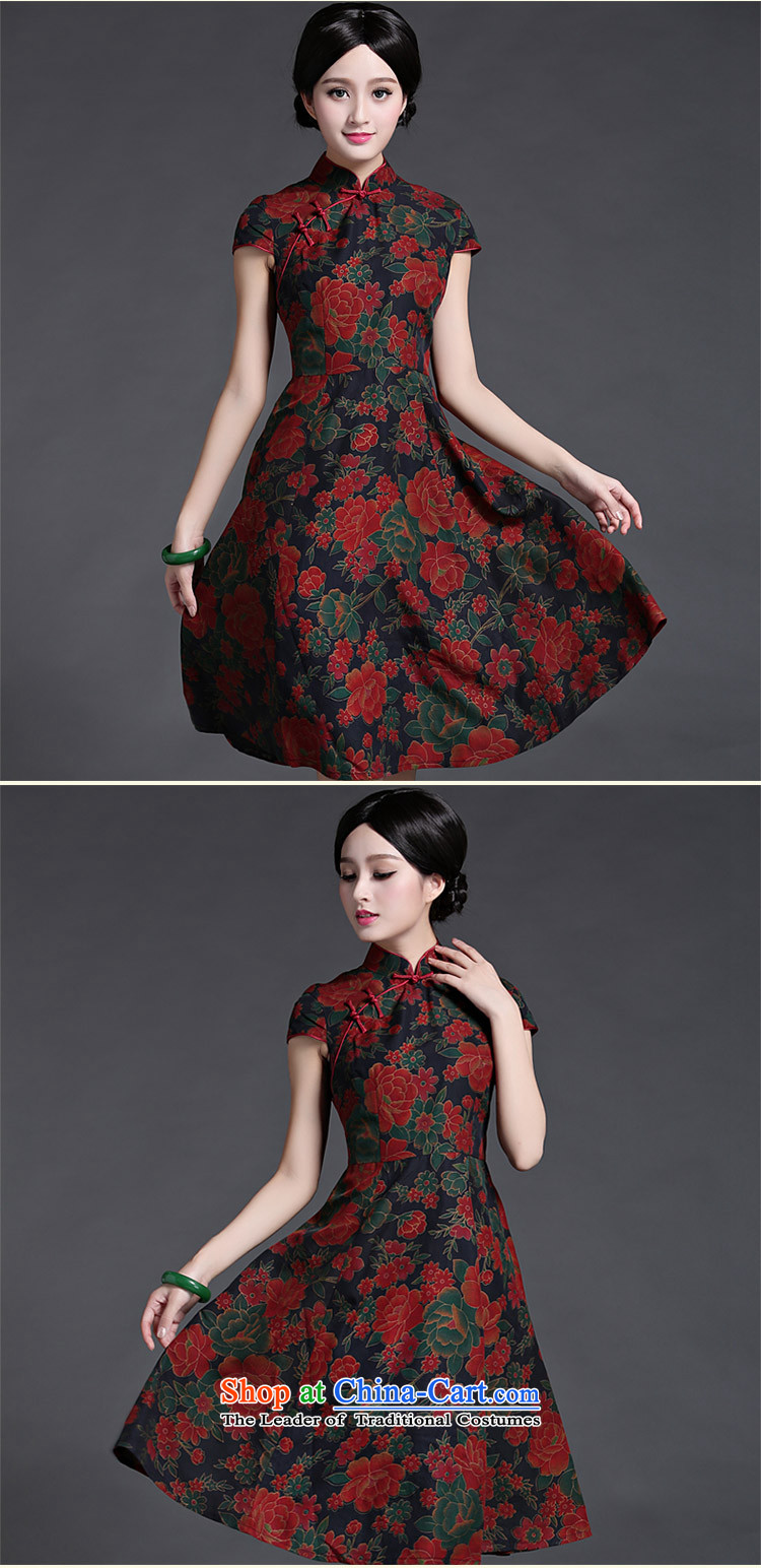Chinese classic 2015 original ethnic Chinese silk incense cloud retro yarn Ms. daily summer cheongsam dress suit M picture enhancement fashion, prices, brand platters! The elections are supplied in the national character of distribution, so action, buy now enjoy more preferential! As soon as possible.