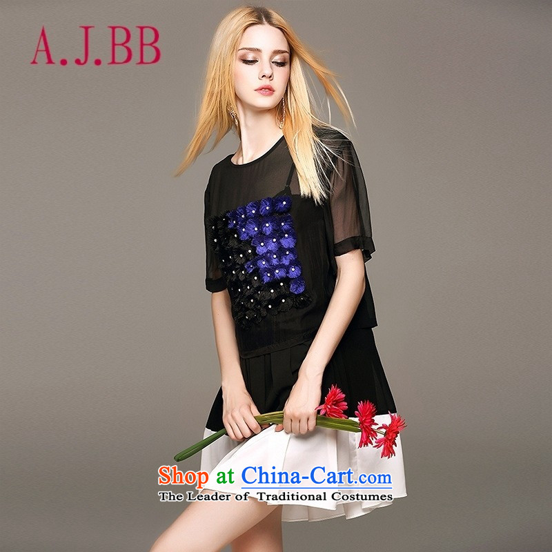 Vpro Y3592015 dress summer only new boxed elegant T-shirt shirt sweater black M,A.J.BB,,, shopping on the Internet