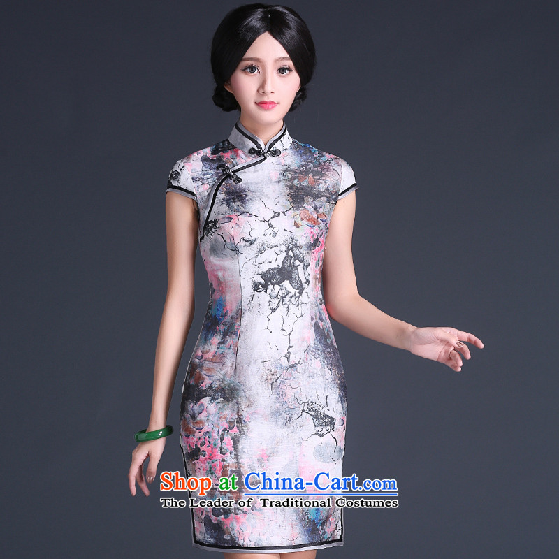 China Ethnic classic 2015 qipao new summer female dresses retro improved stylish slimming Sau San short of daily XXL, suit Chinese Ethnic Classic (HUAZUJINGDIAN) , , , shopping on the Internet