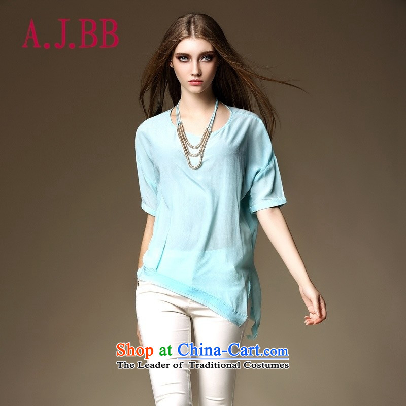 Vpro Y2022015 dress new summer only for women NEW SHIRT silk female T-shirt light blue S,A.J.BB,,, shopping on the Internet