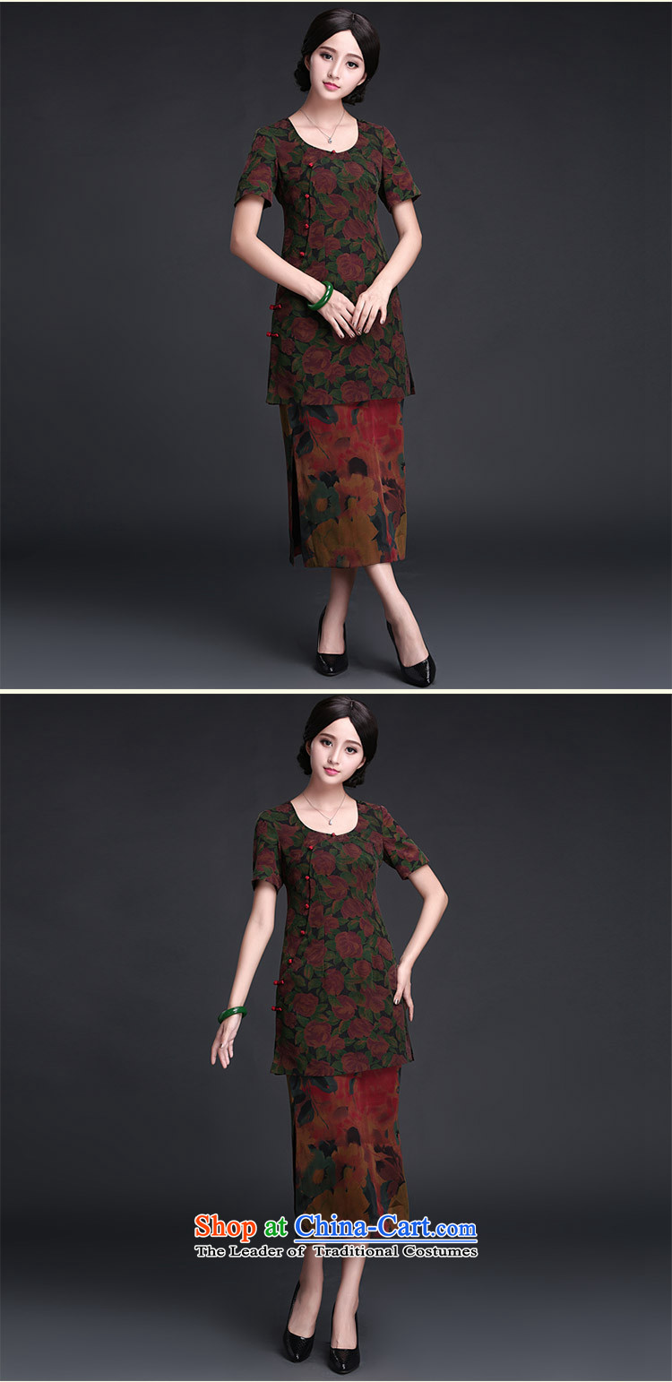 China Ethnic classic 2015 Summer new improved Stylish retro silk yarn daily short cloud of incense, cheongsam dress suit XXL picture, prices, brand platters! The elections are supplied in the national character of distribution, so action, buy now enjoy more preferential! As soon as possible.
