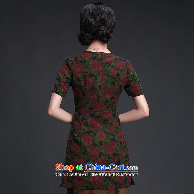 China Ethnic classic 2015 Summer new improved Stylish retro silk yarn daily short cloud of incense, cheongsam dress suit XXL, China Ethnic Classic (HUAZUJINGDIAN) , , , shopping on the Internet