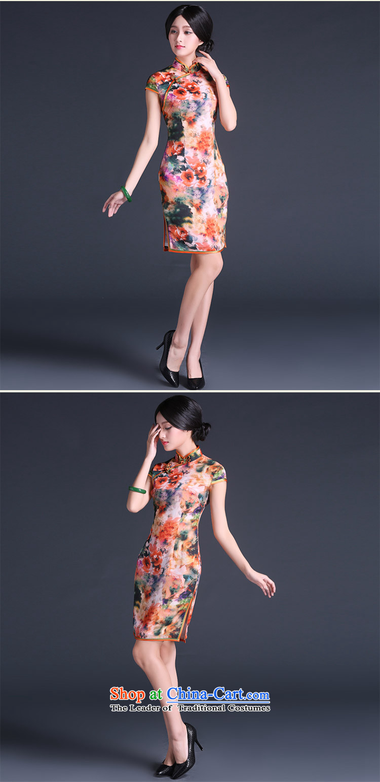China Ethnic classic 2015 Summer Stylish retro-day qipao Ms. improved short, Retro dresses, temperament abounds Sau San L picture, prices, brand platters! The elections are supplied in the national character of distribution, so action, buy now enjoy more preferential! As soon as possible.