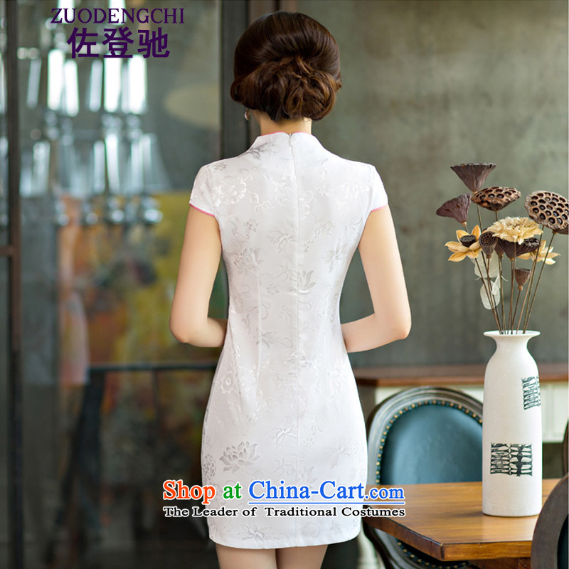 Sato Log? 2015 Summer improved female cheongsam dress retro-day short of Sau San qipao gown NC321-4 9005 Blue , L, Sato Log?ZUODENGCHI) , , , shopping on the Internet