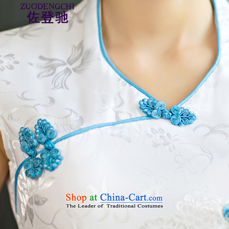 Sato Log? 2015 Summer improved female cheongsam dress retro-day short of Sau San qipao gown NC321-4 9005 Blue , L, Sato Log?ZUODENGCHI) , , , shopping on the Internet