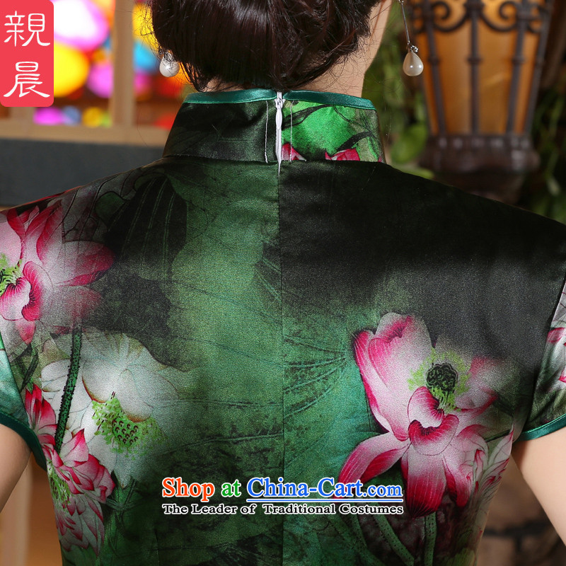 The pro-am New Silk Cheongsam dress 2015 Summer improved daily herbs extract qipao stylish short skirt women, Short, S-five-day shipment, the pro-am , , , shopping on the Internet