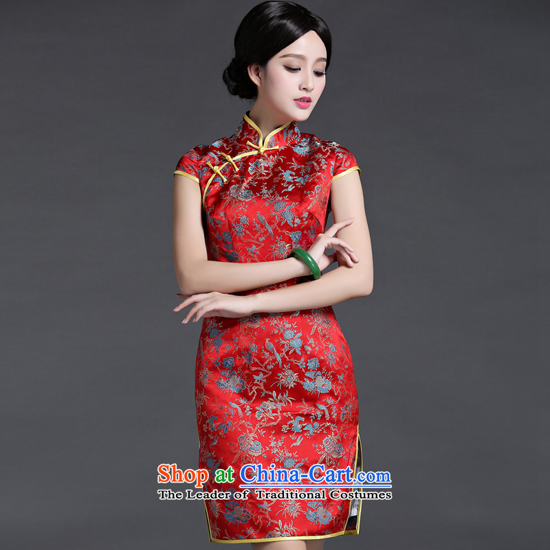 Chinese New Year 2015 classic ethnic Chinese Tang dynasty retro improved day-to-day summer Sau San cheongsam dress female video thin red XXL, China Ethnic Classic (HUAZUJINGDIAN) , , , shopping on the Internet
