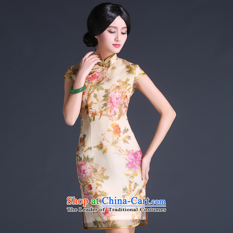 China Ethnic Chinese Antique improvement classic 2015 Sau San video thin short of Silk Cheongsam Ms. Ma-to-day summer dress suit XXL, Classic (HUAZUJINGDIAN ethnic Chinese) , , , shopping on the Internet