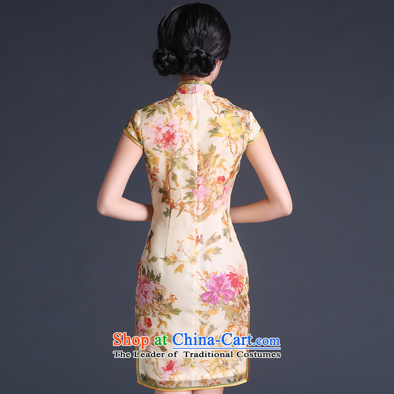 China Ethnic Chinese Antique improvement classic 2015 Sau San video thin short of Silk Cheongsam Ms. Ma-to-day summer dress suit XXL, Classic (HUAZUJINGDIAN ethnic Chinese) , , , shopping on the Internet