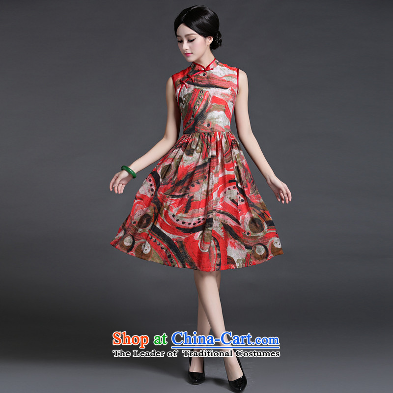 China Ethnic Chinese ethnic classic 2015 Ms. Silk Cheongsam everyday dress summer retro look stylish suit XXL, improved ethnic Chinese Classic (HUAZUJINGDIAN) , , , shopping on the Internet