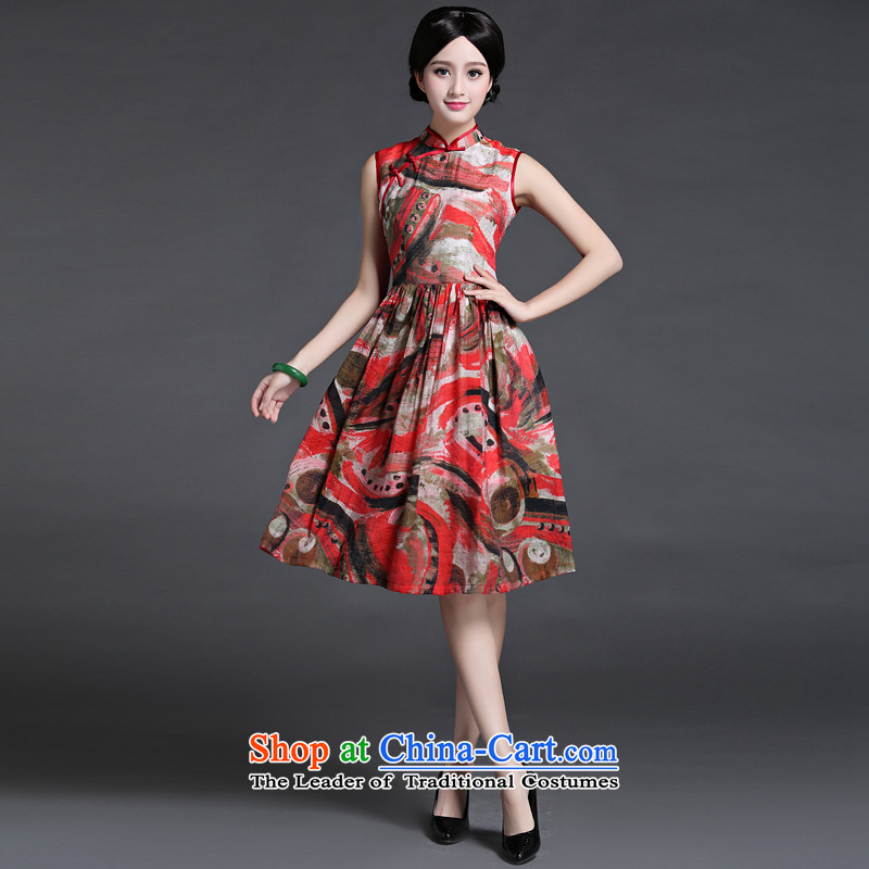 China Ethnic Chinese ethnic classic 2015 Ms. Silk Cheongsam everyday dress summer retro look stylish suit XXL, improved ethnic Chinese Classic (HUAZUJINGDIAN) , , , shopping on the Internet