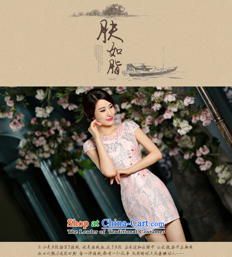 Sato log(summer new improved Stylish retro short of qipao dresses exquisite lace female skirt NC321-4 9020 pink L picture, prices, brand platters! The elections are supplied in the national character of distribution, so action, buy now enjoy more preferential! As soon as possible.
