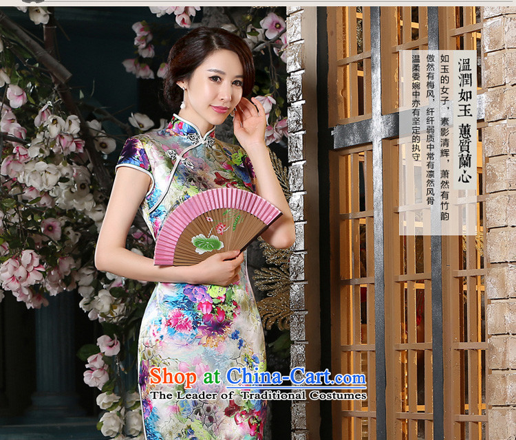 The pro-am New Silk Cheongsam dress 2015 Summer improved daily herbs extract qipao stylish short women's dresses short, M-five-day shipment picture, prices, brand platters! The elections are supplied in the national character of distribution, so action, buy now enjoy more preferential! As soon as possible.