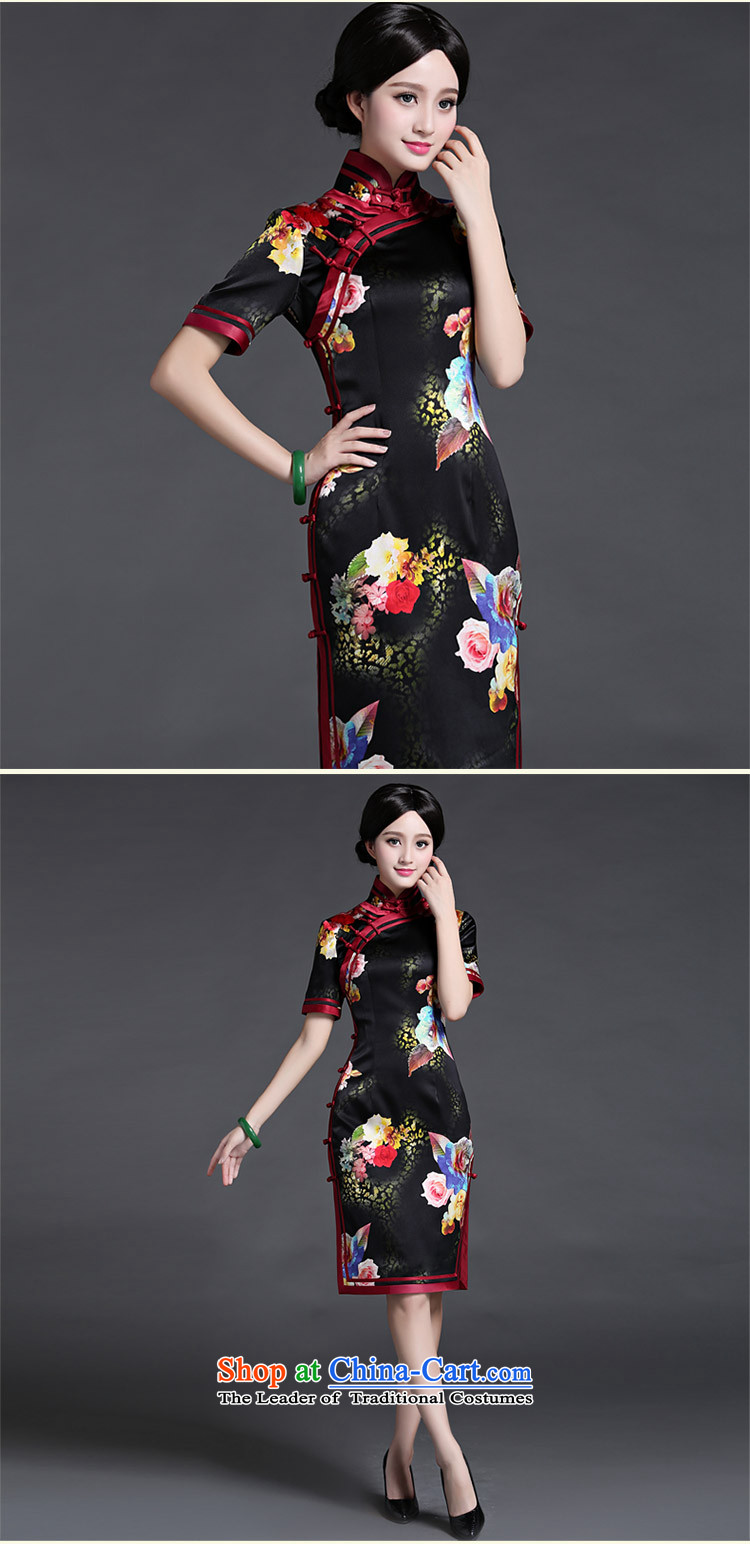 Chinese New Year 2015 classic ethnic Chinese Daily Silk Cheongsam Ms. Santos Silk Dresses improved stylish summer suit S picture, prices, brand platters! The elections are supplied in the national character of distribution, so action, buy now enjoy more preferential! As soon as possible.