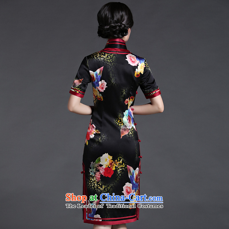 Chinese New Year 2015 classic ethnic Chinese Daily Silk Cheongsam Ms. Santos Silk Dresses improved stylish summer suit , China Ethnic Classic (HUAZUJINGDIAN) , , , shopping on the Internet
