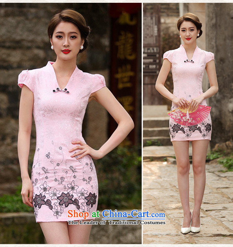 Sato Log? 2015 new stylish short qipao summer improved cheongsam dress cheongsam dress B518 Ms. daily 1120 White XL Photo, prices, brand platters! The elections are supplied in the national character of distribution, so action, buy now enjoy more preferential! As soon as possible.