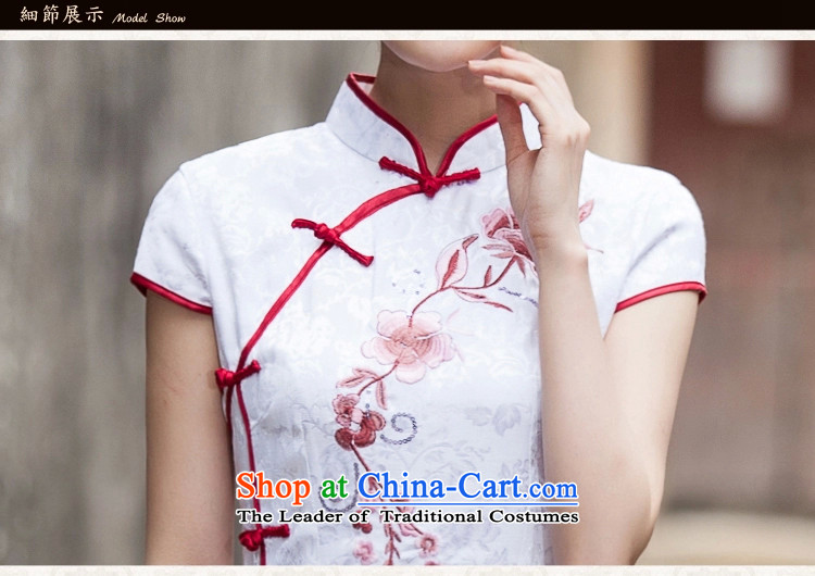 Sato Log? 2015 Spring/Summer New Tang dynasty and the relatively short time, the improvement of nostalgia for the day-to-Sau San cheongsam dress B518 1124 White M picture, prices, brand platters! The elections are supplied in the national character of distribution, so action, buy now enjoy more preferential! As soon as possible.