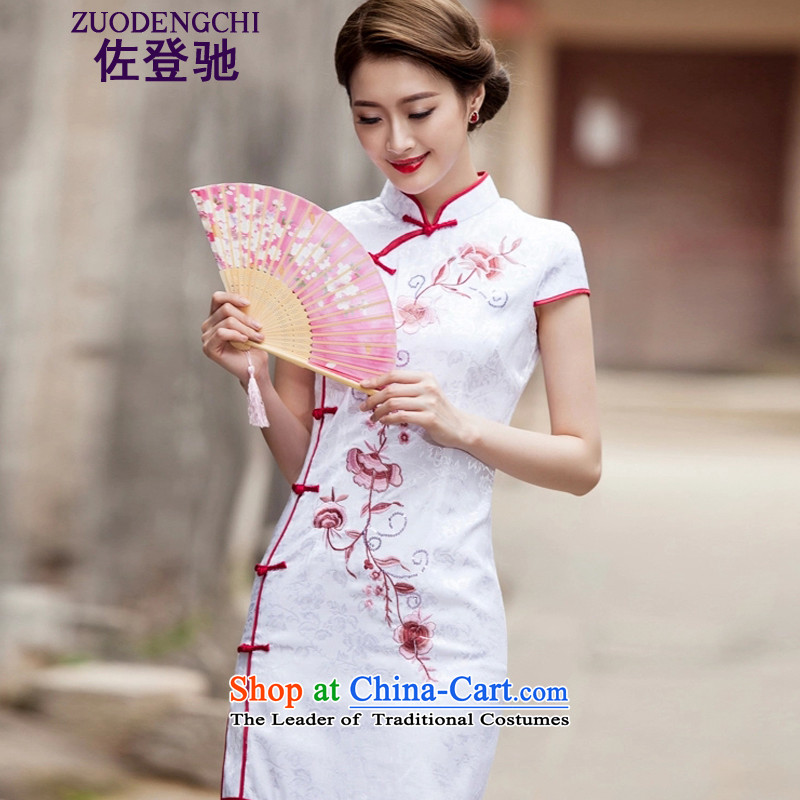 Sato Log? 2015 Spring/Summer New Tang dynasty and the relatively short time, the improvement of nostalgia for the day-to-Sau San cheongsam dress B518 1124 White M Sato Log?ZUODENGCHI) , , , shopping on the Internet