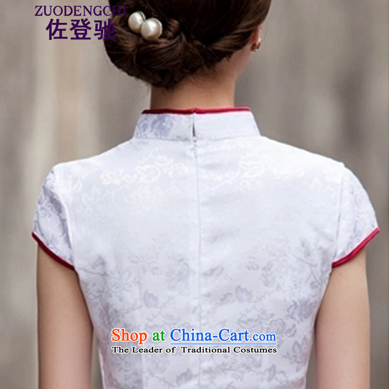 Sato Log? 2015 Spring/Summer New Tang dynasty and the relatively short time, the improvement of nostalgia for the day-to-Sau San cheongsam dress B518 1124 White M Sato Log?ZUODENGCHI) , , , shopping on the Internet