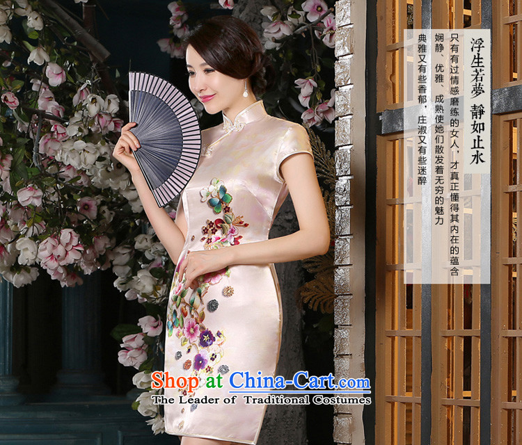 The pro-am New Silk Cheongsam short of 2015 Summer improved couture daily cheongsam dress sauna silk dresses short, L-five-day shipment picture, prices, brand platters! The elections are supplied in the national character of distribution, so action, buy now enjoy more preferential! As soon as possible.