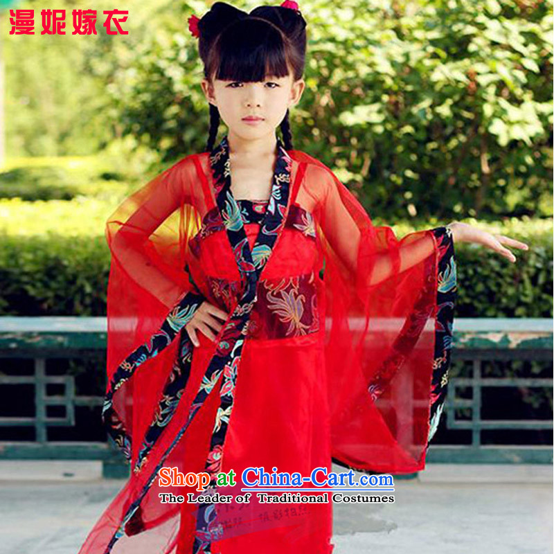 Time Syria classic prey Li Han-summer girls children costume Gwi-small queen national costumes guzheng long skirt performances showing the service 7 fairies Tang dynasty princess light purple 150CM, time Syrian shopping on the Internet has been pressed.