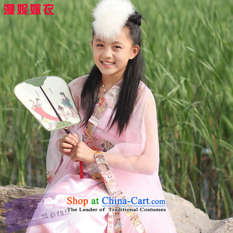 Time Syria classic prey Li Han-summer girls children costume Gwi-small queen national costumes guzheng long skirt performances showing the service 7 fairies Tang dynasty princess light purple 150CM, time Syrian shopping on the Internet has been pressed.
