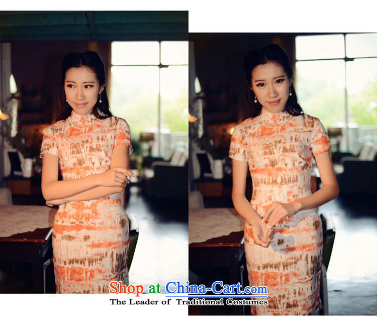 The Republic of Korea guryan in spring and summer 2015 new product literature and art nouveau female plain linen short-sleeved short of cotton linen improved cheongsam dress rolling Huangshan M picture, prices, brand platters! The elections are supplied in the national character of distribution, so action, buy now enjoy more preferential! As soon as possible.