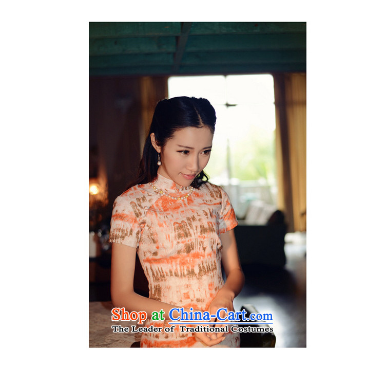 The Republic of Korea guryan in spring and summer 2015 new product literature and art nouveau female plain linen short-sleeved short of cotton linen improved cheongsam dress rolling Huangshan M picture, prices, brand platters! The elections are supplied in the national character of distribution, so action, buy now enjoy more preferential! As soon as possible.