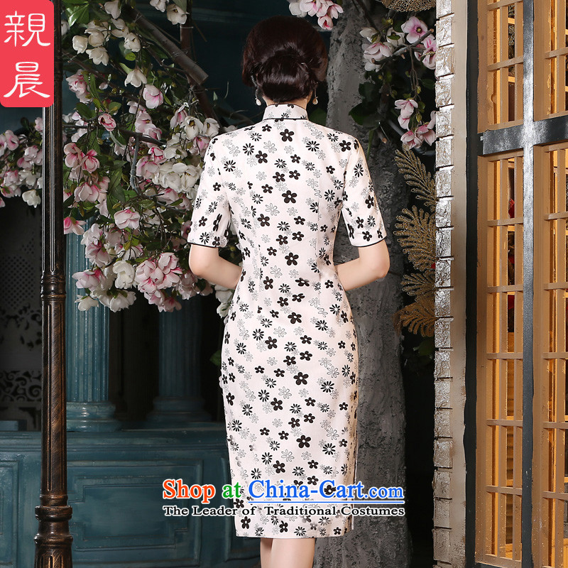 The pro-am new cotton linen cheongsam dress 2015 Summer retro improved fashion, Ms. long cheongsam dress in long , L, pro-am , , , shopping on the Internet