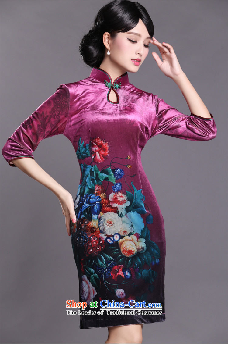 Joe was aristocratic cheongsam dress dresses Kim velvet banquet cuff Tang dynasty HGR007 improved red XL Photo, prices, brand platters! The elections are supplied in the national character of distribution, so action, buy now enjoy more preferential! As soon as possible.