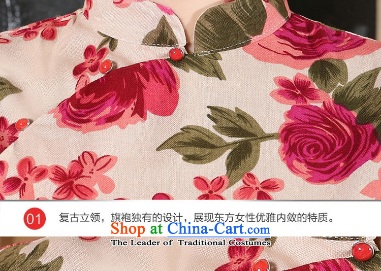 The pro-am new cheongsam dress 2015 summer day-to-day, Stylish retro short of improved cotton linen cheongsam dress suit 2XL Photo, prices, brand platters! The elections are supplied in the national character of distribution, so action, buy now enjoy more preferential! As soon as possible.