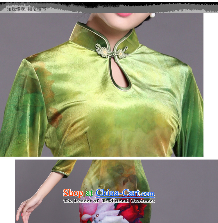 Joe was aristocratic cheongsam dress dresses Kim scouring pads improved gathering 7 Cuff HGR008 green L picture, prices, brand platters! The elections are supplied in the national character of distribution, so action, buy now enjoy more preferential! As soon as possible.