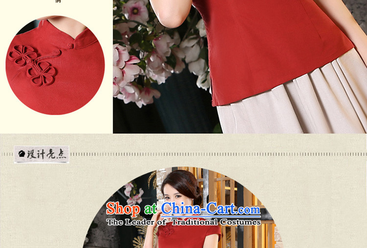 The pro-am New Clothes Summer qipao 2015 Ms. improved Stylish retro daily cotton linen cheongsam dress shirt + skirts M picture, prices, brand platters! The elections are supplied in the national character of distribution, so action, buy now enjoy more preferential! As soon as possible.